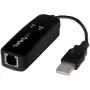 StarTech.com modem fax USB 2.0 - modem/dongle/adattatore hardware dial-up V.92 esterno 56K - modem fax per computer/laptop - USB su presa telefonica - modem dati USB - fax di rete/CMR/POS