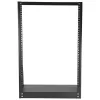 StarTech.com rack server desktop a 2 montanti 16U ad alte prestazioni, piccolo rack aperto per computer 19 pollici, rack di rete compatto per apparecchiature AV/studio/dati/IT, conforme TAA – rack a due montanti freestanding per casa/ufficio