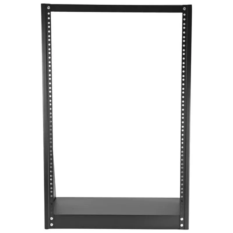 StarTech.com rack server desktop a 2 montanti 16U ad alte prestazioni, piccolo rack aperto per computer 19 pollici, rack di rete compatto per apparecchiature AV/studio/dati/IT, conforme TAA – rack a due montanti freestanding per casa/ufficio