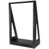 StarTech.com rack server desktop a 2 montanti 16U ad alte prestazioni, piccolo rack aperto per computer 19 pollici, rack di rete compatto per apparecchiature AV/studio/dati/IT, conforme TAA – rack a due montanti freestanding per casa/ufficio
