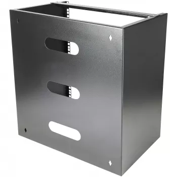 StarTech.com rack di rete a parete 12U – profondità 14 pollici (profilo piatto) – supporto patch panel 19 pollici per server e dispositivi IT a profilo piatto, switch di rete – portata 125 lbs/57 kg, nero