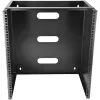 StarTech.com rack di rete a parete 12U – profondità 14 pollici (profilo piatto) – supporto patch panel 19 pollici per server e dispositivi IT a profilo piatto, switch di rete – portata 125 lbs/57 kg, nero