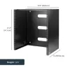 StarTech.com rack di rete a parete 12U – profondità 14 pollici (profilo piatto) – supporto patch panel 19 pollici per server e dispositivi IT a profilo piatto, switch di rete – portata 125 lbs/57 kg, nero