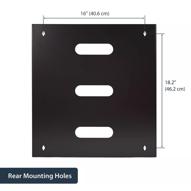 StarTech.com rack di rete a parete 12U – profondità 14 pollici (profilo piatto) – supporto patch panel 19 pollici per server e dispositivi IT a profilo piatto, switch di rete – portata 125 lbs/57 kg, nero