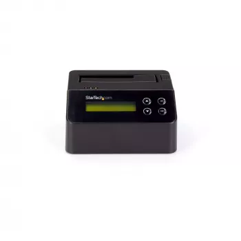 StarTech.com cancellatore di dischi a singolo slot, sanitizzatore HDD/SSD standalone, 4Kn, USB 3.0 su SATA III (6 Gbit/s), 9 modalità di cancellazione, display LCD, dock sanitizzatore di dischi a cancellazione sicura, porta stampante DB-9, conforme TAA