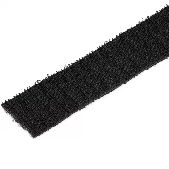 StarTech.com Rotolo a strappo da 50ft - Fascette riutilizzabili tagliabili su misura - Nastro fermacavi industriale all'ingrosso / Fascette in tessuto regolabili Nero / Fascette autobloccanti riutilizzabili per la gestione dei cavi