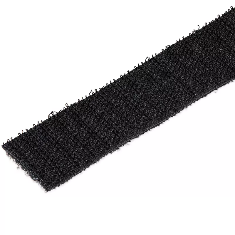 StarTech.com Rotolo a strappo da 50ft - Fascette riutilizzabili tagliabili su misura - Nastro fermacavi industriale all'ingrosso / Fascette in tessuto regolabili Nero / Fascette autobloccanti riutilizzabili per la gestione dei cavi