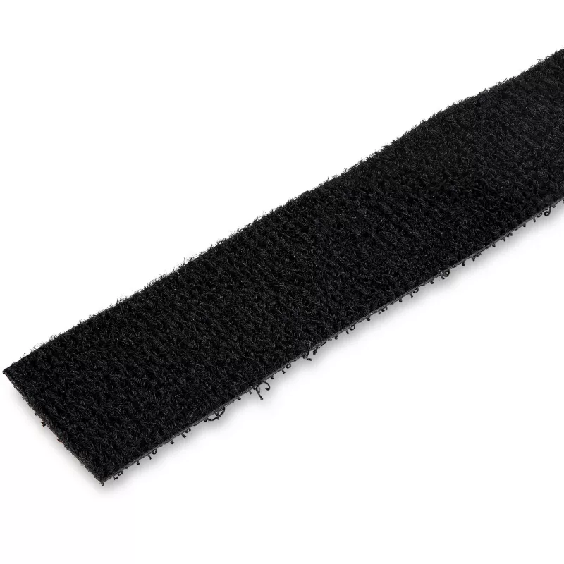 StarTech.com Rotolo a strappo da 50ft - Fascette riutilizzabili tagliabili su misura - Nastro fermacavi industriale all'ingrosso / Fascette in tessuto regolabili Nero / Fascette autobloccanti riutilizzabili per la gestione dei cavi
