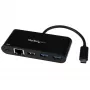 StarTech.com hub USB-C 3 porte con Gigabit Ethernet e 60 W Power Delivery passthrough per ricarica laptop – USB-C su 3x USB-A (USB 3.0 SuperSpeed 5 Gbit/s) – hub adattatore USB 3.1/3.2 Gen 1 Type-C