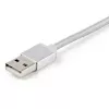StarTech.com Cavo di ricarica multiplo USB da 1 m – USB a Micro-USB o USB-C o Lightning per iPhone/iPad/iPod/Android – certificato Apple MFi – caricabatterie USB 3-in-1 – intrecciato