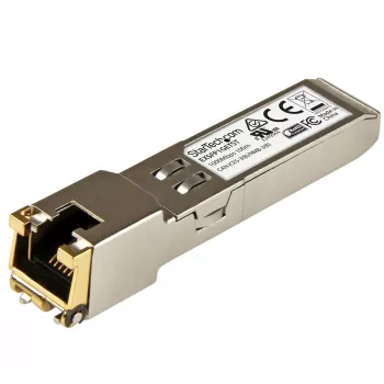 StarTech.com Modulo ricetrasmettitore SFP compatibile Juniper EX-SFP-1GE-T – 10/100/1000BASE-T ~ modulo SFP compatibile Juniper EX-SFP-1GE-T – 1000BASE-T – SFP a RJ45 Cat6/Cat5e – SFP 1GE Gigabit Ethernet – RJ-45 100 m