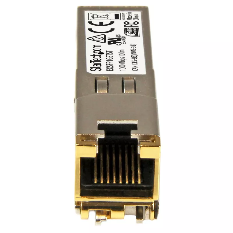 StarTech.com Modulo ricetrasmettitore SFP compatibile Juniper EX-SFP-1GE-T – 10/100/1000BASE-T ~ modulo SFP compatibile Juniper EX-SFP-1GE-T – 1000BASE-T – SFP a RJ45 Cat6/Cat5e – SFP 1GE Gigabit Ethernet – RJ-45 100 m