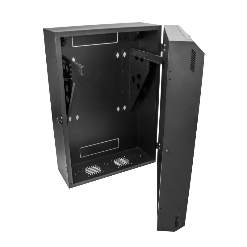 StarTech.com Armadio rack server verticale 8U 19 pollici a parete – profilo piatto (15 pollici) – armadio di rete richiudibile profondo 30 pollici con 2U per montaggio switch patch panel router armadio IT/dati montato
