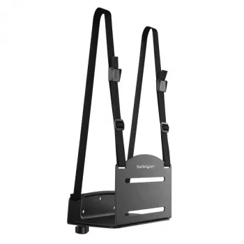 StarTech.com Supporto CPU – supporto computer a parete regolabile, supporto CPU a parete, universale, 10 kg, nero, acciaio, verticale