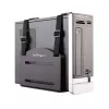 StarTech.com Supporto CPU – supporto computer a parete regolabile, supporto CPU a parete, universale, 10 kg, nero, acciaio, verticale