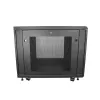 StarTech.com Armadio server 4 montanti 12U, armadio dati 19 pollici richiudibile per apparecchiature computer/AV/IT, armadio rete ufficio/casa con ruote e guide di montaggio regolabili