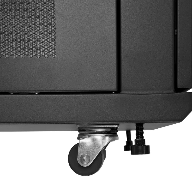 StarTech.com Armadio server 4 montanti 12U, armadio dati 19 pollici richiudibile per apparecchiature computer/AV/IT, armadio rete ufficio/casa con ruote e guide di montaggio regolabili