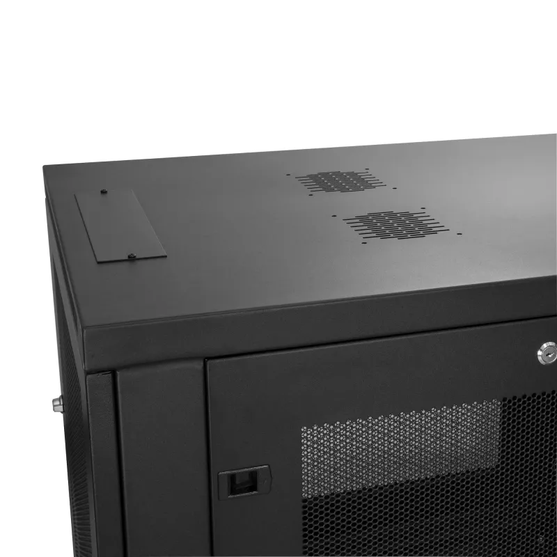 StarTech.com Armadio server 4 montanti 12U, armadio dati 19 pollici richiudibile per apparecchiature computer/AV/IT, armadio rete ufficio/casa con ruote e guide di montaggio regolabili