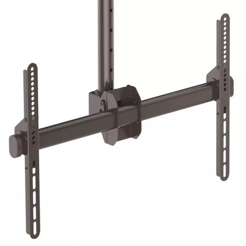 StarTech.com Supporto TV a soffitto – supporto sospeso universale completamente orientabile per un display con asta telescopica corta regolabile – inclinazione/rotazione – attacco VESA per display 32–75 pollici