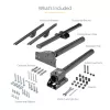 StarTech.com Supporto TV a soffitto – supporto sospeso universale completamente orientabile per un display con asta telescopica corta regolabile – inclinazione/rotazione – attacco VESA per display 32–75 pollici