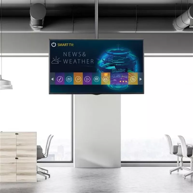 StarTech.com Supporto TV a soffitto – supporto sospeso universale completamente orientabile per un display con asta telescopica lunga regolabile – inclinazione / rotazione – attacco VESA per display 32-75 pollici