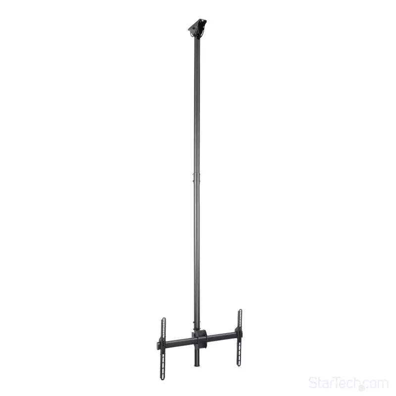 StarTech.com Supporto TV a soffitto – supporto sospeso universale completamente orientabile per un display con asta telescopica lunga regolabile – inclinazione / rotazione – attacco VESA per display 32-75 pollici