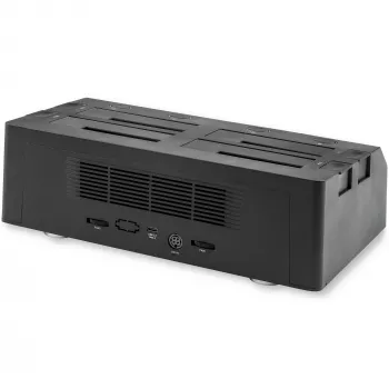 StarTech.com Docking station per dischi fissi USB a SATA 4-bay, USB 10Gbps, dock esterno SSD / HDD 2,5 pollici e 3,5 pollici, SATA III, vano dischi hot-swap, caricamento dall'alto