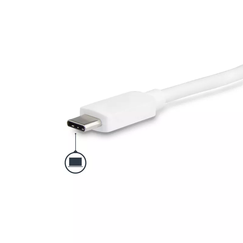 StarTech.com Adattatore multiporta USB-C – adattatore video USB-C a DVI-D (digitale) con ricarica passante Power Delivery 60 W, GbE, USB-A – mini docking station portatile per laptop USB Type-C/Thunderbolt 3