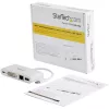 StarTech.com Adattatore multiporta USB-C – adattatore video USB-C a DVI-D (digitale) con ricarica passante Power Delivery 60 W, GbE, USB-A – mini docking station portatile per laptop USB Type-C/Thunderbolt 3