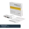 StarTech.com Adattatore multiporta USB-C – adattatore video USB-C a DVI-D (digitale) con ricarica passante Power Delivery 60 W, GbE, USB-A – mini docking station portatile per laptop USB Type-C/Thunderbolt 3