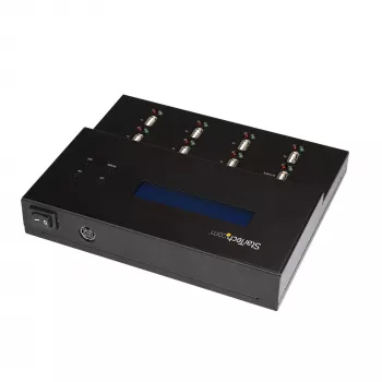 StarTech.com Duplicatore e cancellatore USB per chiavette USB autonomo 1-a-7, copiatore multi-USB flash drive, copia di sistema e file e dell'intera unità a 1,5 GB/min, cancellazione singola e a 3 passaggi, display LCD – TAA