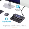 StarTech.com Duplicatore e cancellatore USB per chiavette USB autonomo 1-a-7, copiatore multi-USB flash drive, copia di sistema e file e dell'intera unità a 1,5 GB/min, cancellazione singola e a 3 passaggi, display LCD – TAA