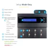 StarTech.com Duplicatore e cancellatore USB per chiavette USB autonomo 1-a-7, copiatore multi-USB flash drive, copia di sistema e file e dell'intera unità a 1,5 GB/min, cancellazione singola e a 3 passaggi, display LCD – TAA