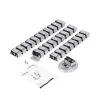 StarTech.com Spine per gestione cavi, guaina per cavi, scrivania, plastica, acciaio, argento