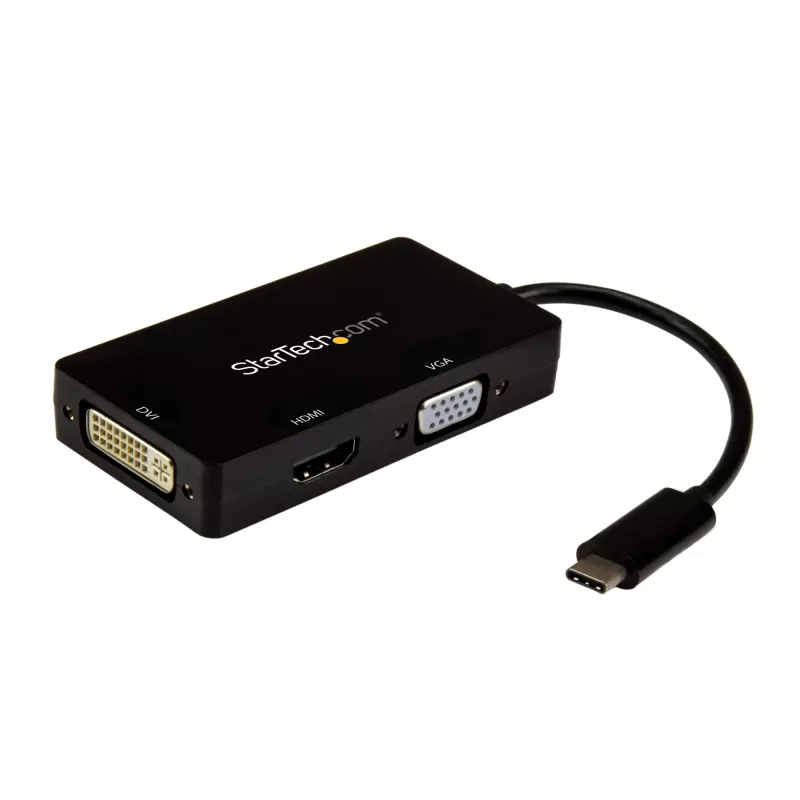 StarTech.com Adattatore video multiporta USB-C – 3-in-1 – 4K 30 Hz – nero
