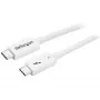 StarTech.com Cavo Thunderbolt 3 – 40 Gbit/s – 0,5 m – bianco – compatibile Thunderbolt, USB e DisplayPort