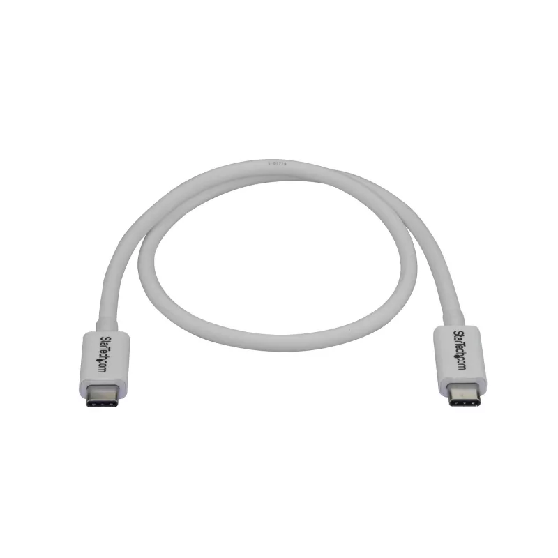 StarTech.com Cavo Thunderbolt 3 – 40 Gbit/s – 0,5 m – bianco – compatibile Thunderbolt, USB e DisplayPort