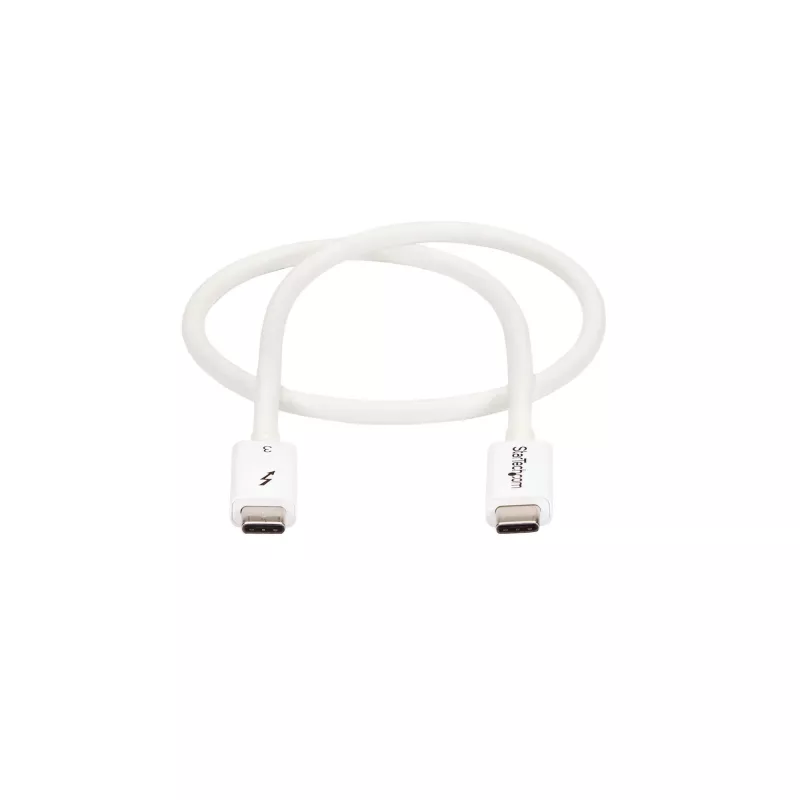 StarTech.com Cavo Thunderbolt 3 – 40 Gbit/s – 0,5 m – bianco – compatibile Thunderbolt, USB e DisplayPort