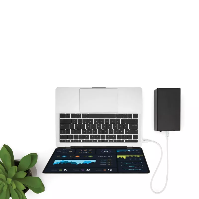 StarTech.com Cavo Thunderbolt 3 – 40 Gbit/s – 0,5 m – bianco – compatibile Thunderbolt, USB e DisplayPort