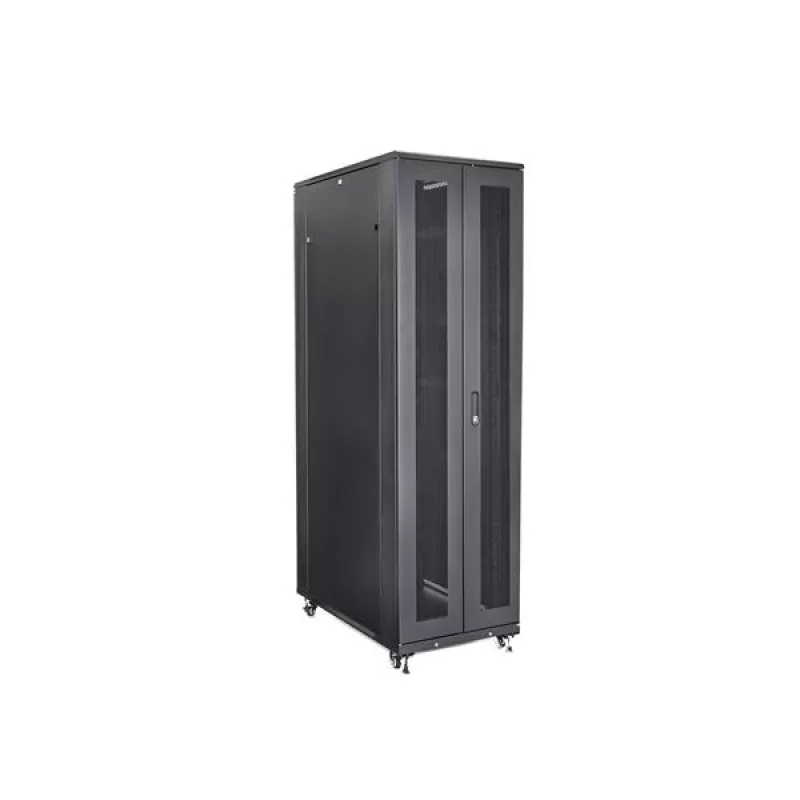 StarTech.com Armadio server 4 montanti 42U, armadio dati 19 pollici per montaggio apparecchiature computer / AV / IT, case armadio server con ruote, storage di rete industriale completo
