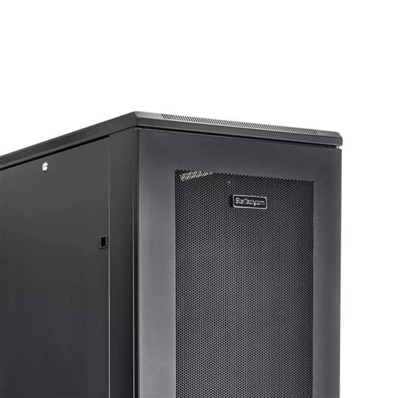 StarTech.com Armadio server 4 montanti 42U, armadio dati 19 pollici per montaggio apparecchiature computer / AV / IT, case armadio server con ruote, storage di rete industriale completo
