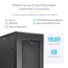 StarTech.com Armadio server 4 montanti 42U, armadio dati 19 pollici per montaggio apparecchiature computer / AV / IT, case armadio server con ruote, storage di rete industriale completo