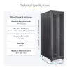 StarTech.com Armadio server 4 montanti 42U, armadio dati 19 pollici per montaggio apparecchiature computer / AV / IT, case armadio server con ruote, storage di rete industriale completo