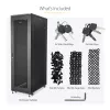 StarTech.com Armadio server 4 montanti 42U, armadio dati 19 pollici per montaggio apparecchiature computer / AV / IT, case armadio server con ruote, storage di rete industriale completo
