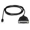 StarTech.com Cavo USB-C a parallela per stampante, nero, USB C, DB25, 1,83 m, connettore maschio/femmina, CE, RoHS