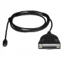 StarTech.com Cavo USB-C a parallela per stampante, nero, USB C, DB25, 1,83 m, connettore maschio/femmina, CE, RoHS
