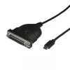 StarTech.com Cavo USB-C a parallela per stampante, nero, USB C, DB25, 1,83 m, connettore maschio/femmina, CE, RoHS