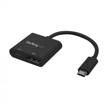 StarTech.com Adattatore USB-C a DisplayPort con Power Delivery – 4K 60Hz HBR2 – Convertitore video USB Type-C a monitor DP 1.2 con ricarica – 60W PD Passthrough – compatibile Thunderbolt 3