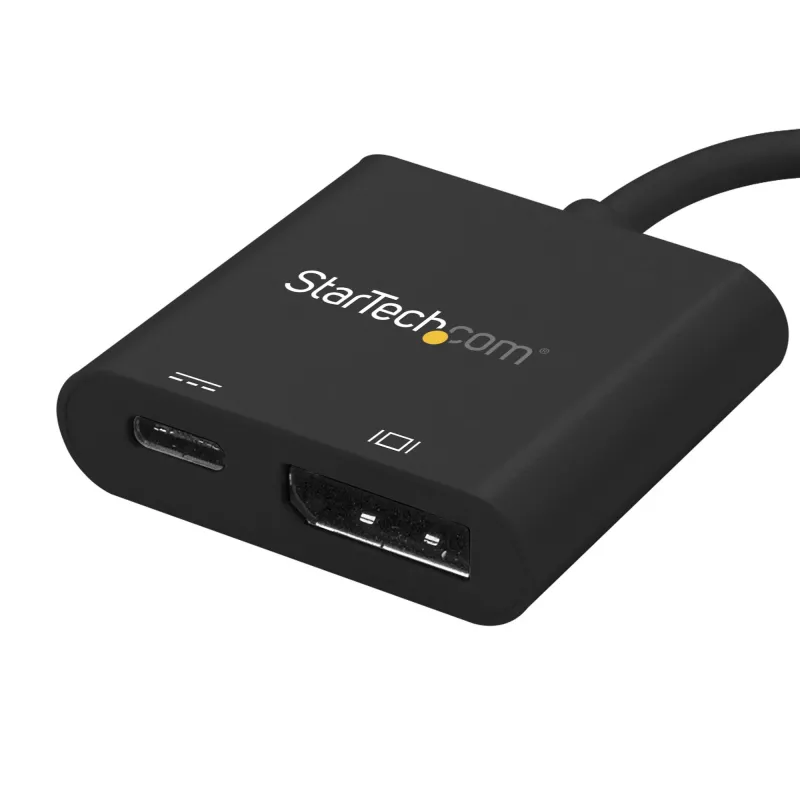 StarTech.com Adattatore USB-C a DisplayPort con Power Delivery – 4K 60Hz HBR2 – Convertitore video USB Type-C a monitor DP 1.2 con ricarica – 60W PD Passthrough – compatibile Thunderbolt 3