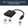 StarTech.com Adattatore USB-C a DisplayPort con Power Delivery – 4K 60Hz HBR2 – Convertitore video USB Type-C a monitor DP 1.2 con ricarica – 60W PD Passthrough – compatibile Thunderbolt 3